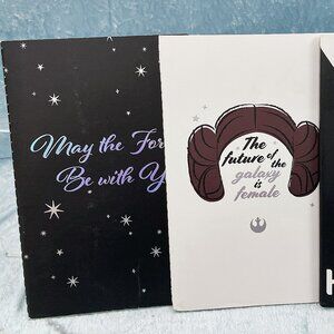 Bioworld Star Wars Princess Leia Layflat Binding Notebooks, 3 count